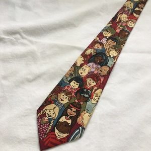 We Are Ties Limited Edition Men’s Tie Faces Pattern Print
